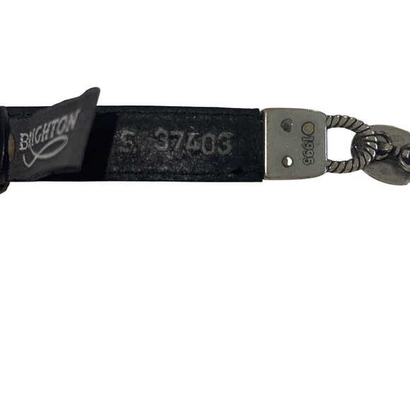Brighton Vintage 1995 Womens Size S Black Tone Oval Metal Link Belt Casual main image 6